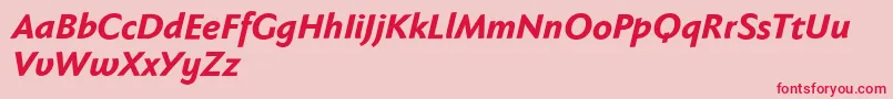 Fabersanspro86reduced Font – Red Fonts on Pink Background