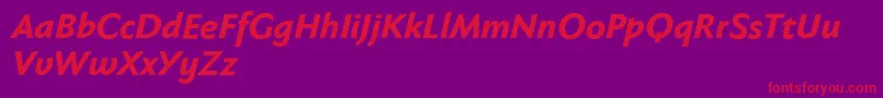 Fabersanspro86reduced Font – Red Fonts on Purple Background
