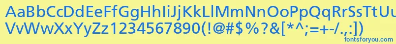 FrutigerltstdRoman Font – Blue Fonts on Yellow Background