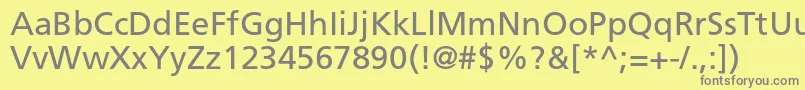 Czcionka FrutigerltstdRoman – szare czcionki na żółtym tle