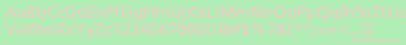 FrutigerltstdRoman Font – Pink Fonts on Green Background