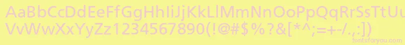 En savoir plus sur la police FrutigerltstdRoman Police FrutigerltstdRoman – polices roses sur fond jaune