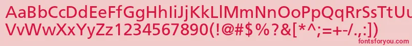 FrutigerltstdRoman Font – Red Fonts on Pink Background