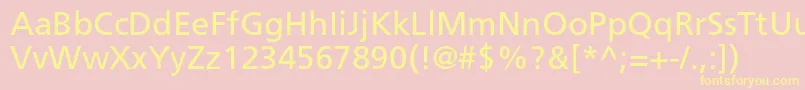 fuente FrutigerltstdRoman – Fuentes Amarillas Sobre Fondo Rosa