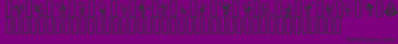 GeSantaClaus-fontti – mustat fontit violetilla taustalla