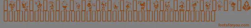 GeSantaClaus-Schriftart – Braune Schriften auf grauem Hintergrund