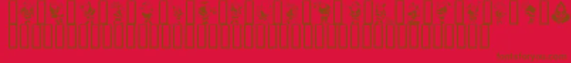 Police GeSantaClaus – polices brunes sur fond rouge