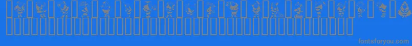 fuente GeSantaClaus – Fuentes Grises Sobre Fondo Azul
