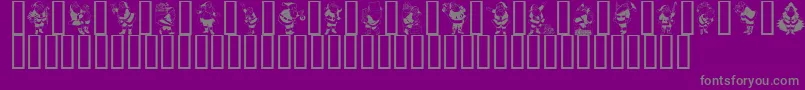 Police GeSantaClaus – polices grises sur fond violet