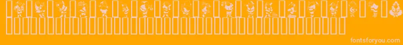 GeSantaClaus-Schriftart – Rosa Schriften auf orangefarbenem Hintergrund