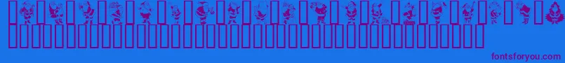 Шрифт GeSantaClaus – фиолетовые шрифты на синем фоне