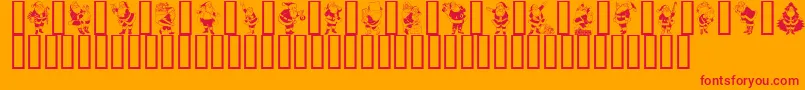 GeSantaClaus Font – Red Fonts on Orange Background