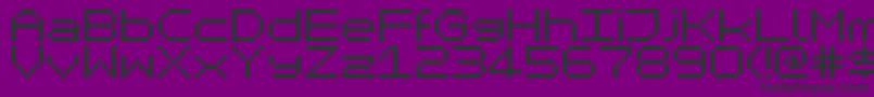 MikrokomputerClosed-Schriftart – Schwarze Schriften auf violettem Hintergrund