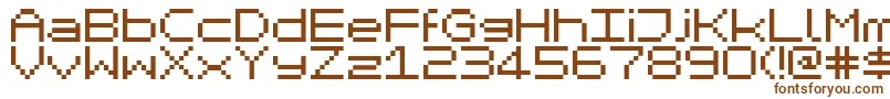 MikrokomputerClosed Font – Brown Fonts on White Background