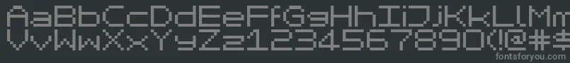MikrokomputerClosed Font – Gray Fonts on Black Background