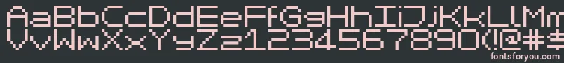 MikrokomputerClosed Font – Pink Fonts on Black Background