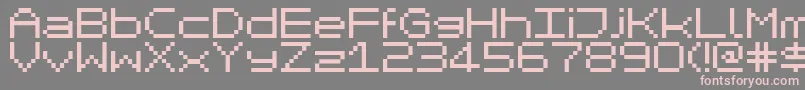MikrokomputerClosed Font – Pink Fonts on Gray Background