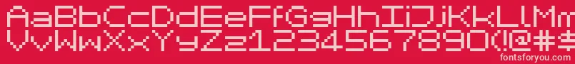 フォントMikrokomputerClosed – 赤い背景にピンクのフォント
