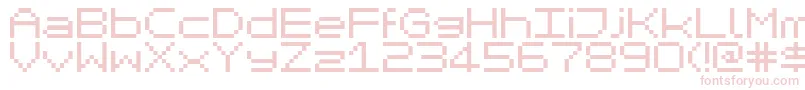 フォントMikrokomputerClosed – 白い背景にピンクのフォント