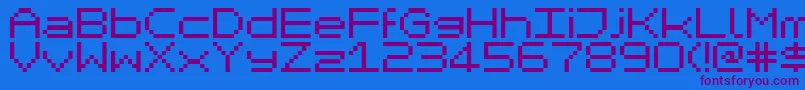 En savoir plus sur la police MikrokomputerClosed Police MikrokomputerClosed – polices violettes sur fond bleu