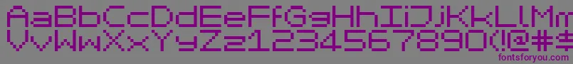 MikrokomputerClosed Font – Purple Fonts on Gray Background