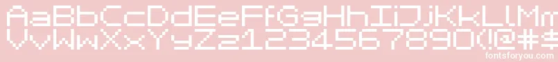 MikrokomputerClosed-Schriftart – Weiße Schriften auf rosa Hintergrund