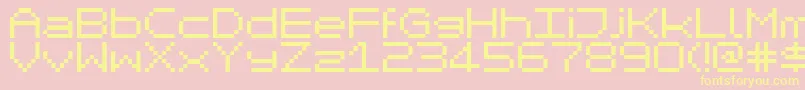 MikrokomputerClosed Font – Yellow Fonts on Pink Background