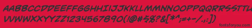 Unmaskedbb ffy Font – Black Fonts on Red Background