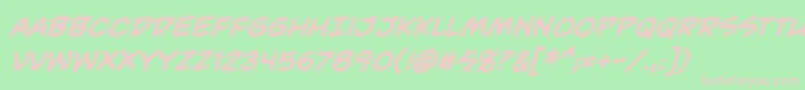 Unmaskedbb ffy Font – Pink Fonts on Green Background