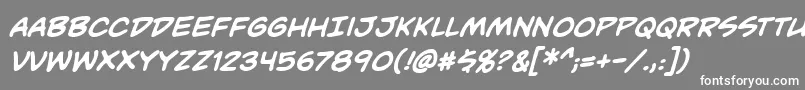 Unmaskedbb ffy Font – White Fonts on Gray Background