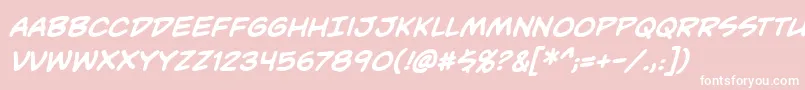 Unmaskedbb ffy Font – White Fonts on Pink Background