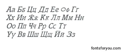 Überblick über die Schriftart CyrillicItalic