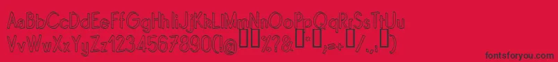 Quino Font – Black Fonts on Red Background