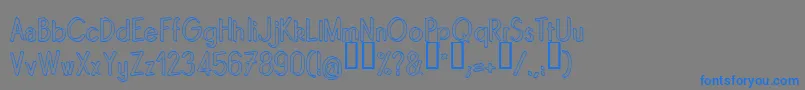 Quino Font – Blue Fonts on Gray Background