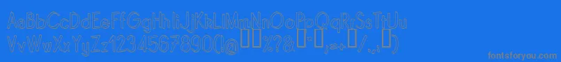 Quino Font – Gray Fonts on Blue Background