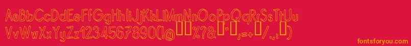 Quino Font – Orange Fonts on Red Background