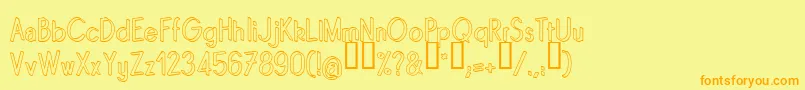 Quino Font – Orange Fonts on Yellow Background