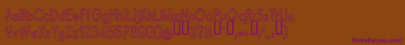 Quino Font – Purple Fonts on Brown Background