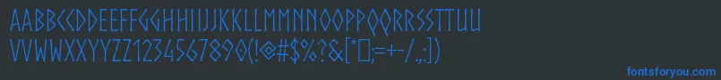 Norse Font – Blue Fonts on Black Background