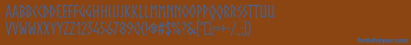 Norse Font – Blue Fonts on Brown Background