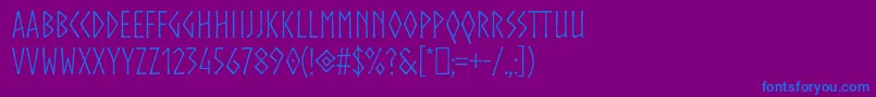 Norse Font – Blue Fonts on Purple Background