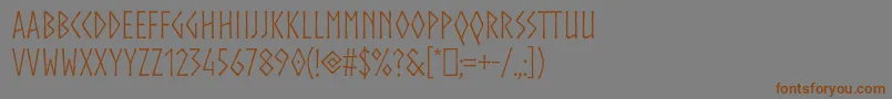 Norse Font – Brown Fonts on Gray Background