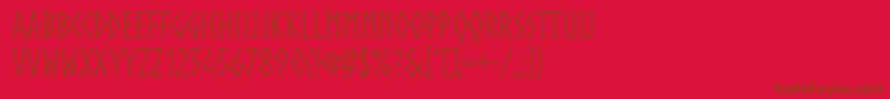 Norse Font – Brown Fonts on Red Background