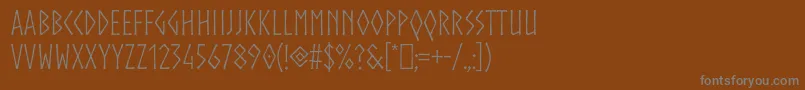 Norse Font – Gray Fonts on Brown Background