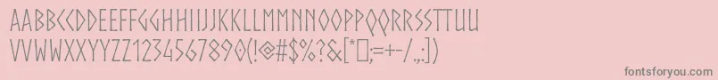 Norse Font – Gray Fonts on Pink Background