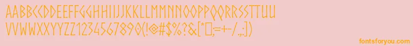 Norse Font – Orange Fonts on Pink Background