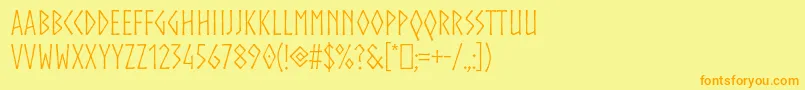 Norse Font – Orange Fonts on Yellow Background