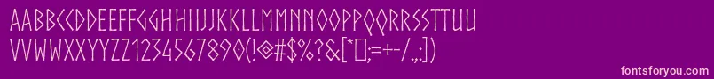 Norse Font – Pink Fonts on Purple Background
