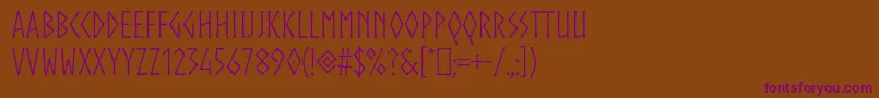 Norse Font – Purple Fonts on Brown Background