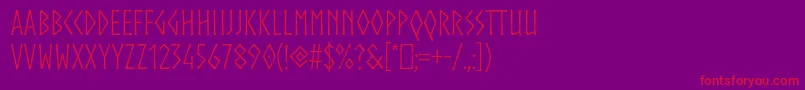 Norse Font – Red Fonts on Purple Background